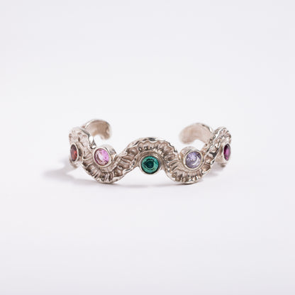 Demi Lune Cuff with Stones