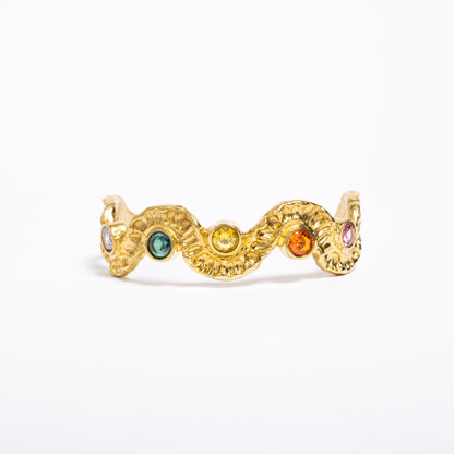 Demi Lune Cuff with Stones