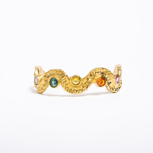 Demi Lune Cuff with Stones