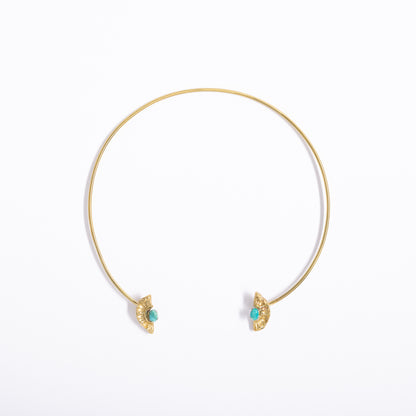 Demi Lune Open Collar with Stones