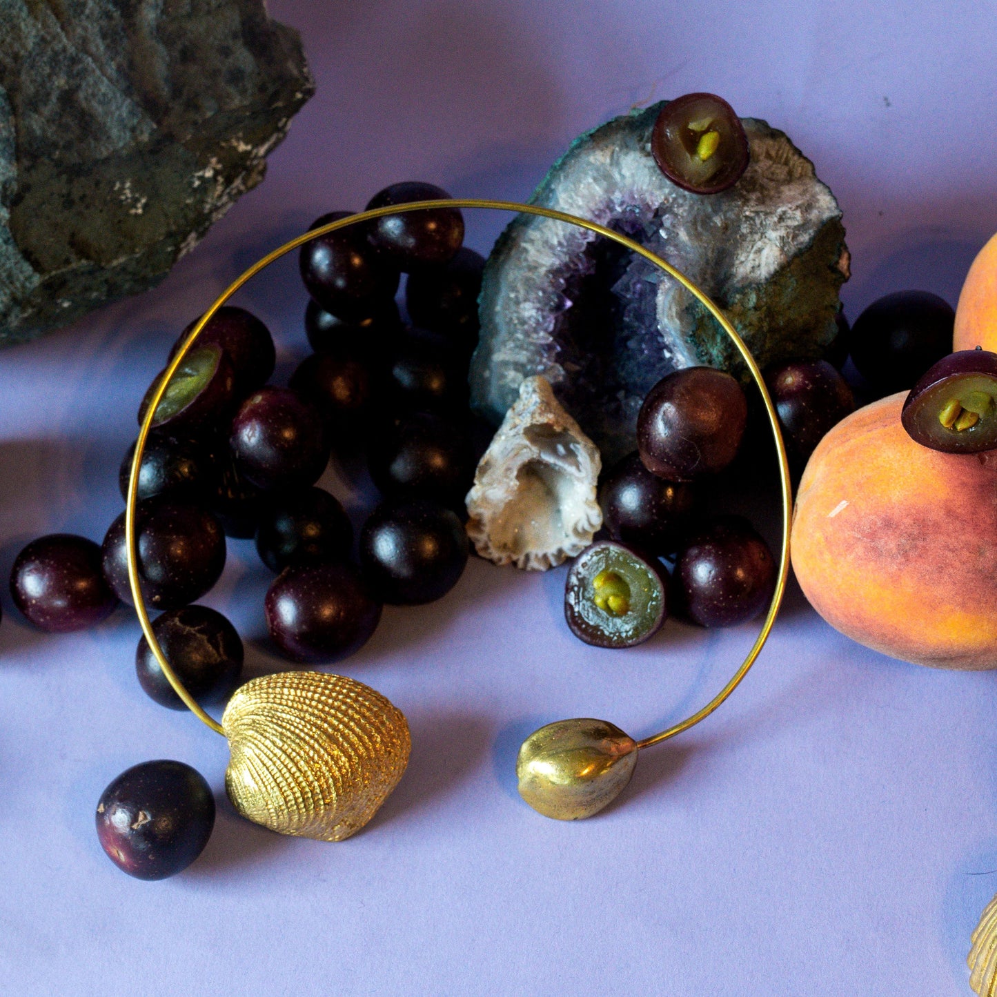 Abstract Shell Open Collar