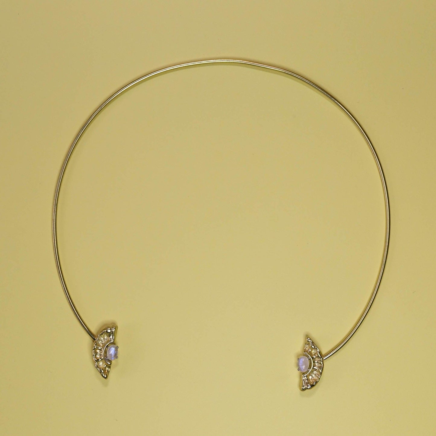 Demi Lune Open Collar with Stones