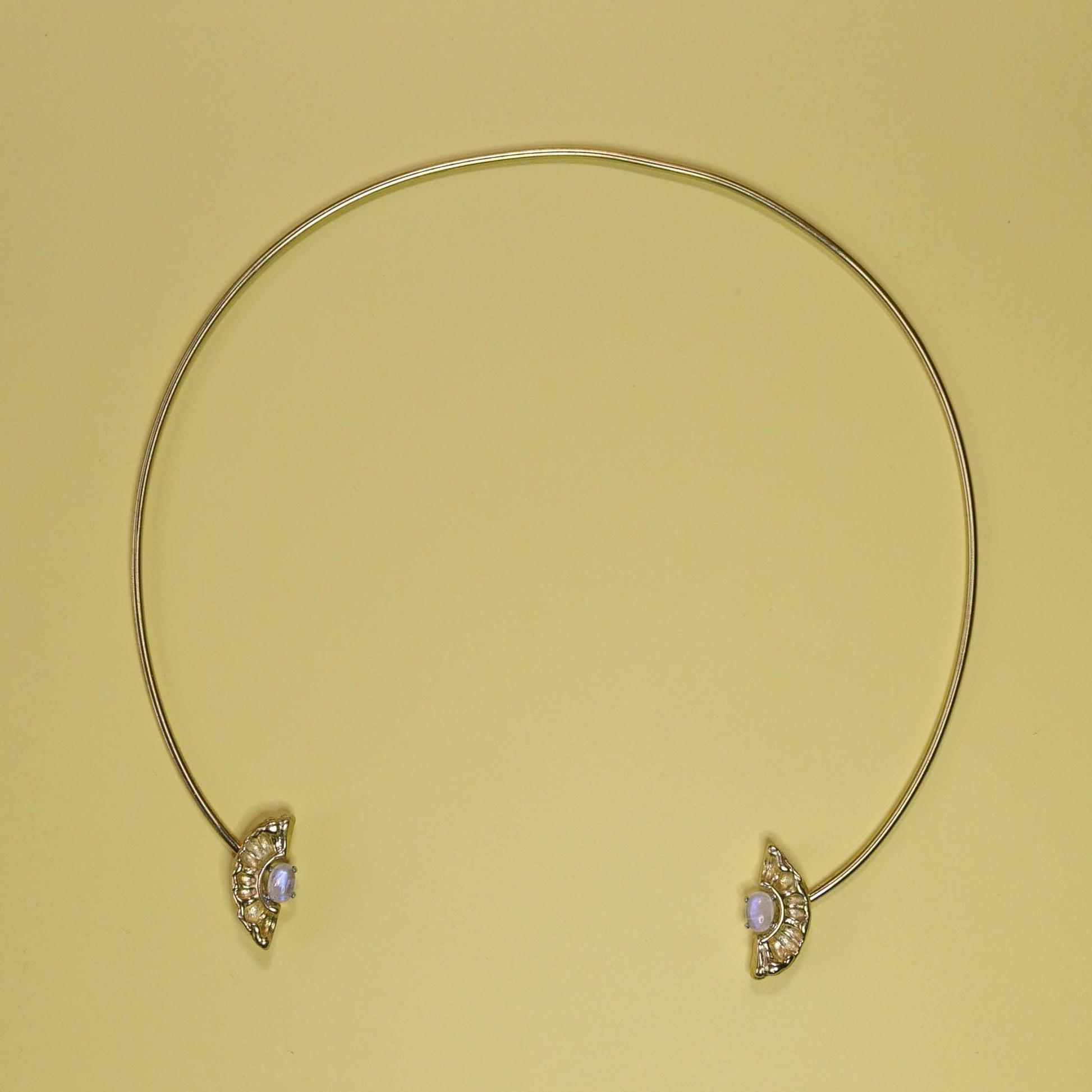 Demi Lune Open Collar with Stones