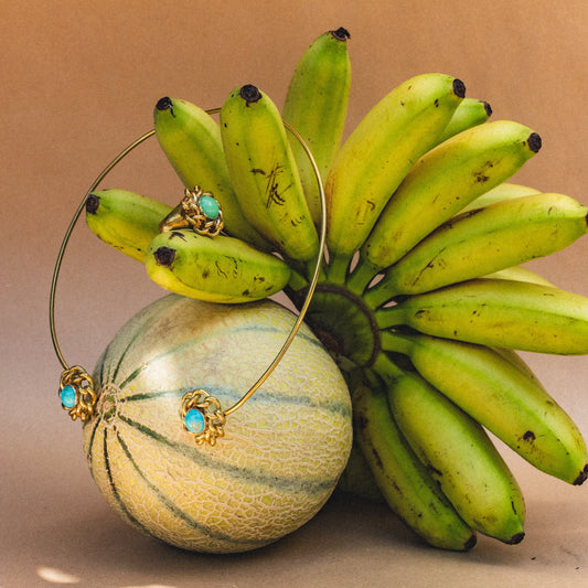 Chain Round Ring with Stone