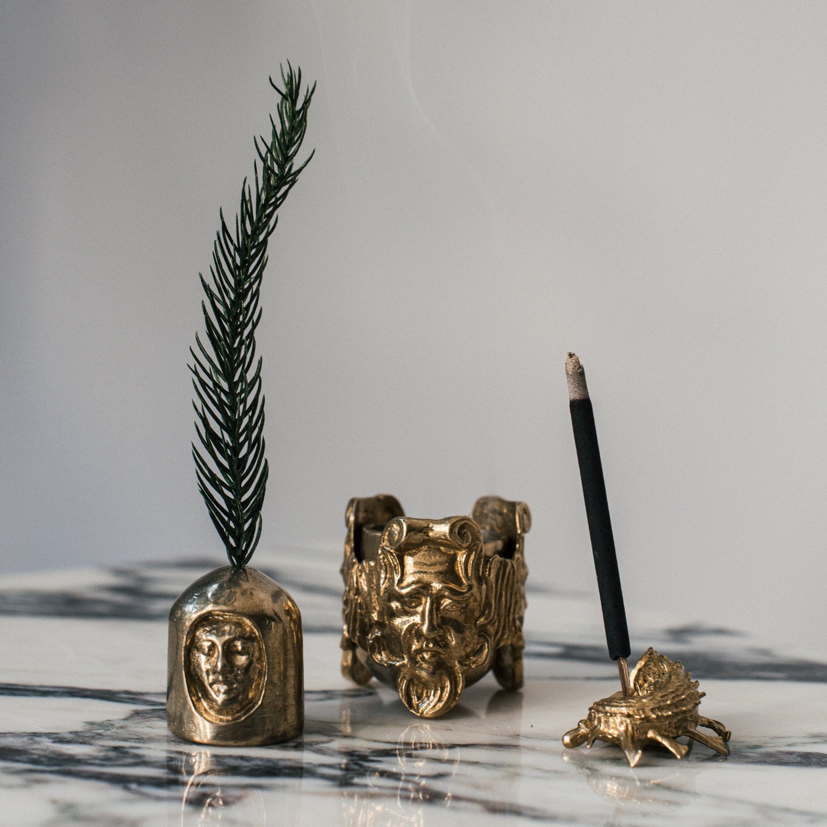 Wind God Two Piece Incense Holder