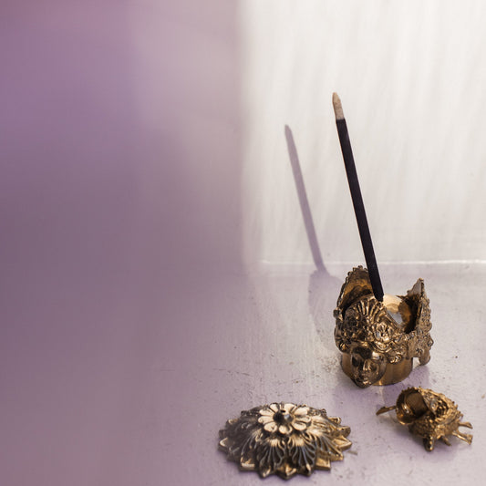 Lady Face Two Piece Incense Holder