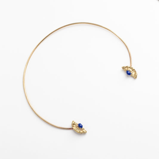 Demi Lune Open Collar with Stones