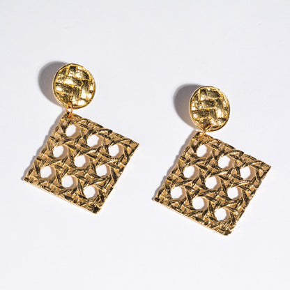 Caning Dangle Earrings