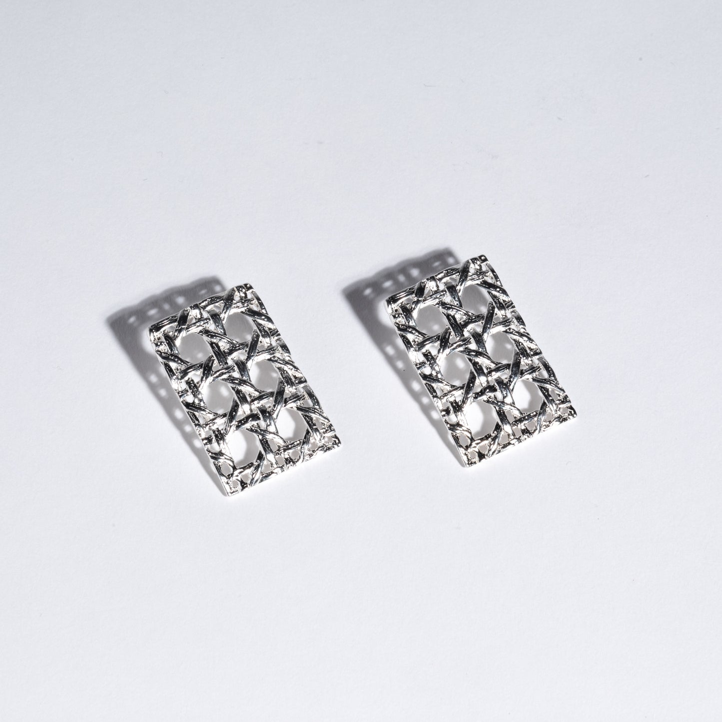 Rectangular Caning Earrings