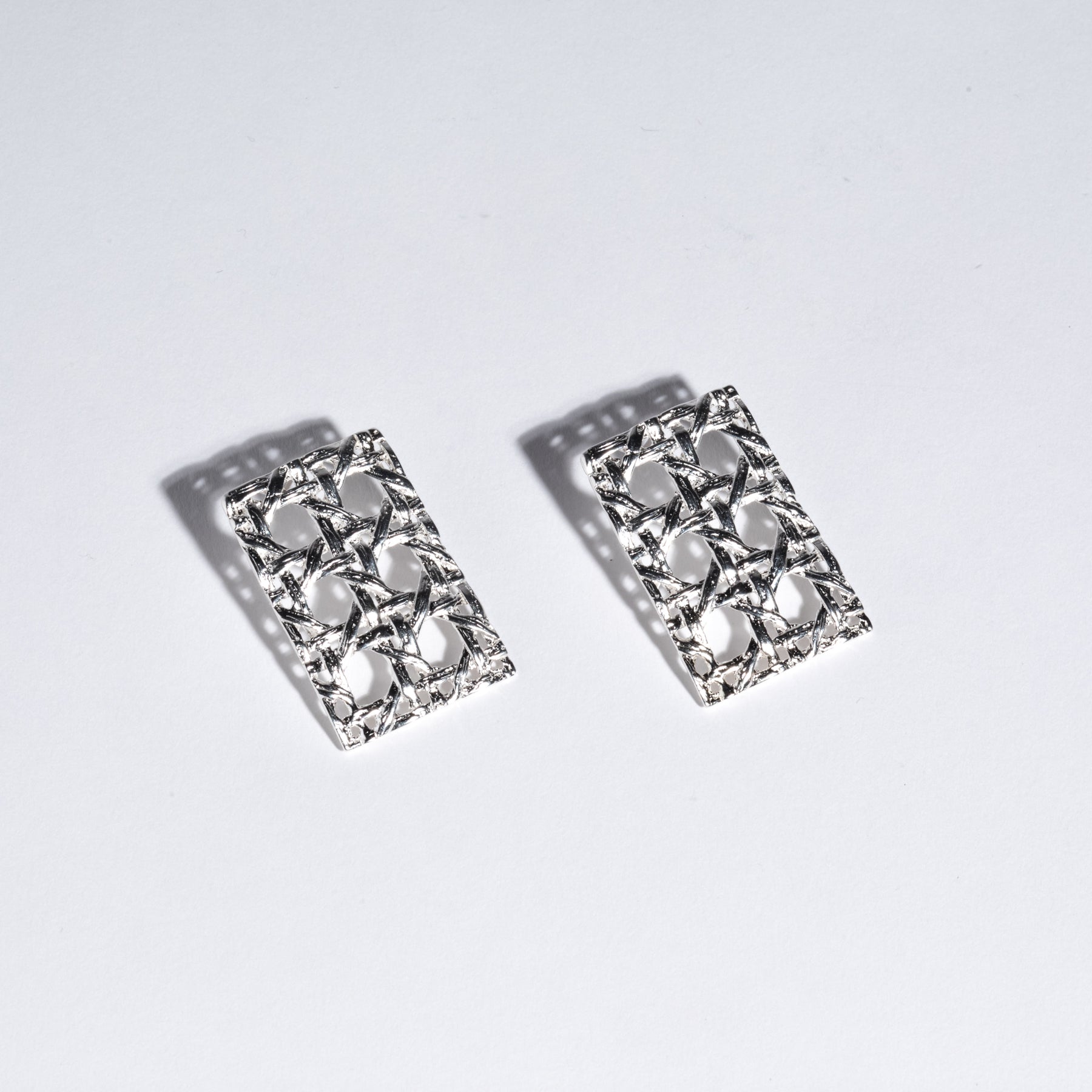 Rectangular Caning Earrings