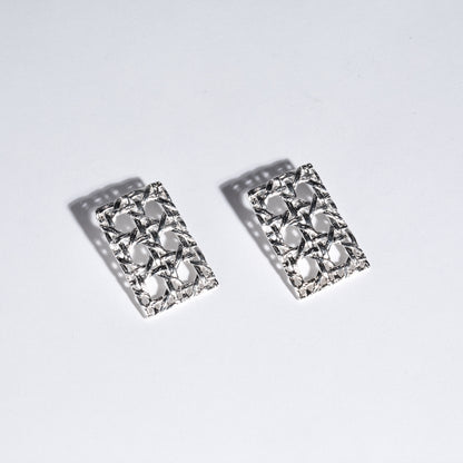 Rectangular Caning Earrings
