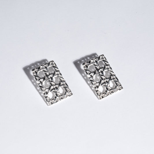 Rectangular Caning Earrings
