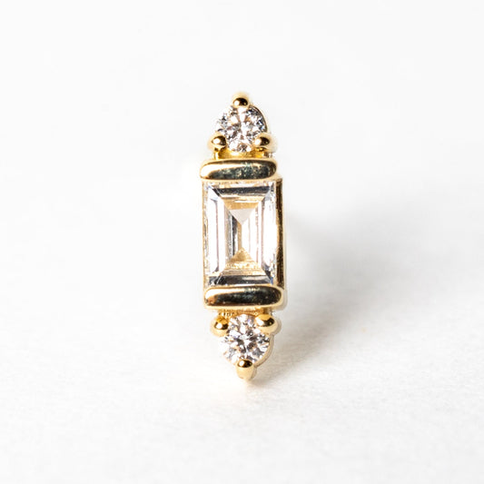 Diamond Baguette Stud